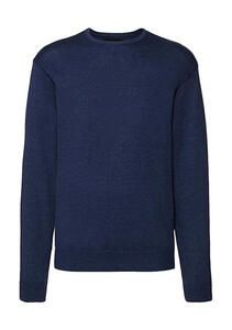 Russell Collection 0R717M0 - Men's Crew Neck Knitted Pullover Denim Marl