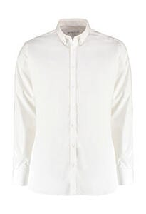 Kustom Kit KK182 - Slim Fit Stretch Oxford Shirt LS Weiß