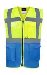 Korntex KXCMF - Executive Safety Vest "Hamburg" Yellow/Blue
