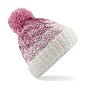 Beechfield B459 - Ombré Beanie Dusky Pink / Off White