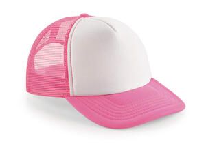 Beechfield B645 - Vintage Snapback Trucker Fluorescent Pink / White