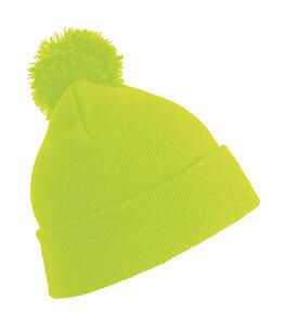 Result Winter Essentials RC028X - Pom Pom Beanie Fluorescent Yellow