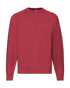 Fruit of the Loom 62-216-0 - Sweatshirt Raglan Heather Red