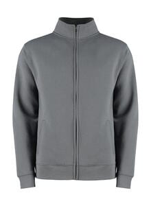 Kustom Kit KK334 - Regular Fit Zipped Sweatshirt Dark Grey Marl