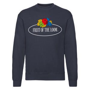 Fruit of the Loom Vintage Collection 012202A - Vintage Sweat Set In Large Logo Print Deep Navy