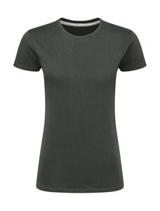 SG Signature SGTee F - Signature Tagless Tee Women Holzkohle