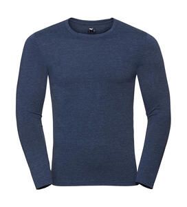 Russell Europe R-167M-0 - Men’s Long Sleeve HD Tee Bright Navy Marl