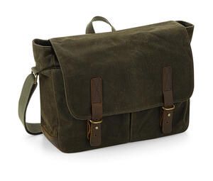 Quadra QD653 - Heritage Waxed Canvas Messenger Olive Green