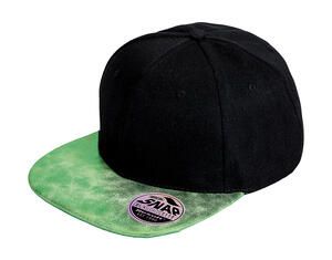 Result Headwear RC087X - Bronx Glitter Flat Peak Snapback Cap Black/Green