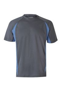 Velilla 105501 - TWO-TONE TECHNICAL T-SHIRT Grey / Sky Blue