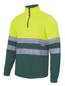 Velilla 305701 - HV TWO-TONE SWEATSHIRT GREEN/HI-VIS YELLOW