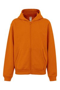 Mukua SF270K - KIDS ZIPPED HOOD SWEATSHIRT Orange