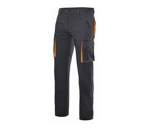 VELILLA V3024S - Two-tone workwear trousers Black / Orange