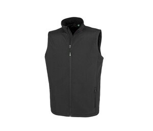 RESULT RS902M - MENS RECYCLED 2-LAYER PRINTABLE SOFTSHELL BODYWARMER Schwarz