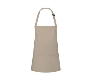 KARLOWSKY KYBLS6 - SHORT BIB APRON BASIC WITH BUCKLE AND POCKET Sand