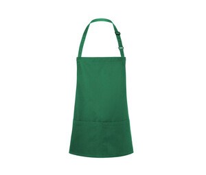 KARLOWSKY KYBLS6 - SHORT BIB APRON BASIC WITH BUCKLE AND POCKET Forest Green
