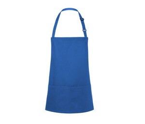 KARLOWSKY KYBLS6 - SHORT BIB APRON BASIC WITH BUCKLE AND POCKET Pool Blue
