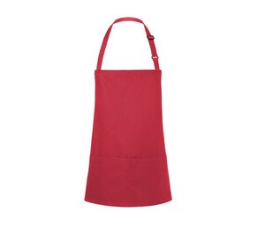 KARLOWSKY KYBLS6 - SHORT BIB APRON BASIC WITH BUCKLE AND POCKET Himbeere