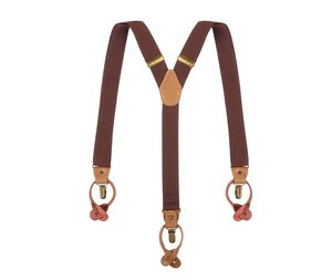 KARLOWSKY KYAG3 - Plain coloured modern suspenders with urban charm Light Brown