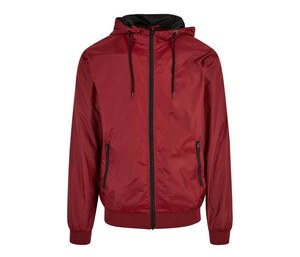 Build Your Brand BY016 - Herren Windbreaker Burgundy/ Black