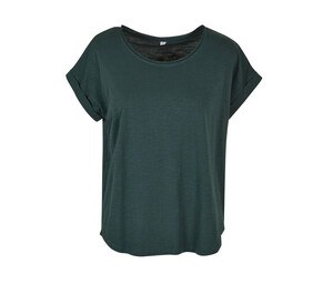 Build Your Brand BY036 - T-Shirt mit langem Rücken für Frauen Bottle Green