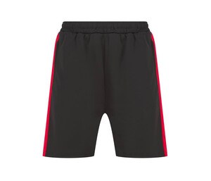 Finden & Hales LV886 - ADULTS' KNITTED SHORTS WITH ZIP POCKETS Schwarz / Rot