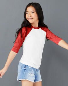 Bella+Canvas 3200Y - Youth 3/4 Sleeve Baseball Tee